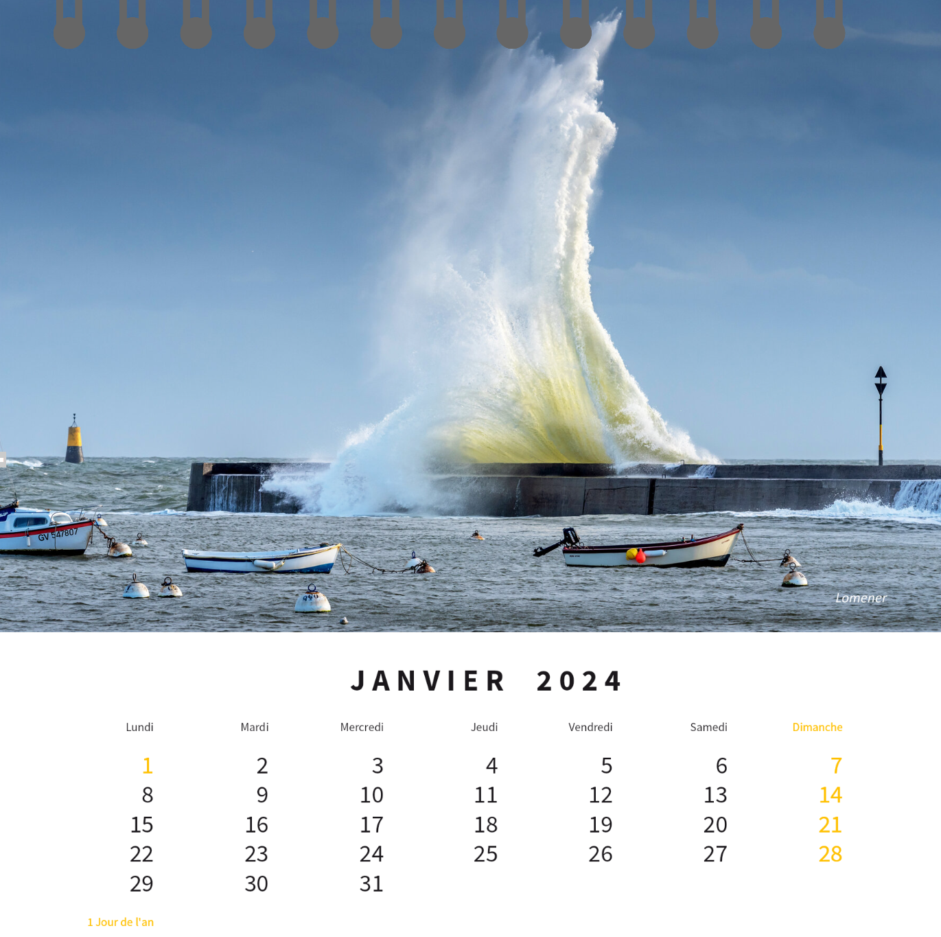 Calendrier de bureau