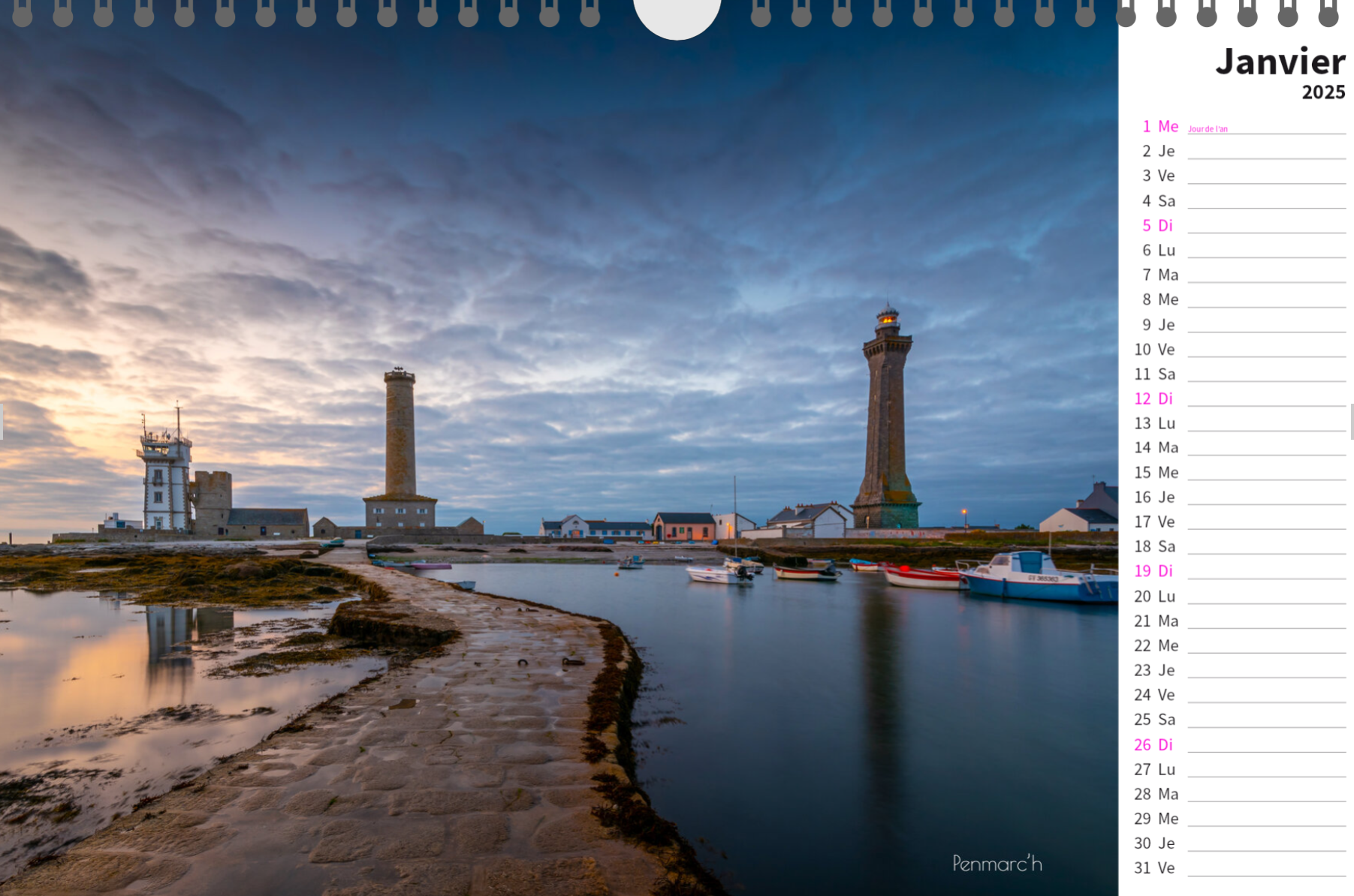 Calendrier mural "Paysages de Bretagne"