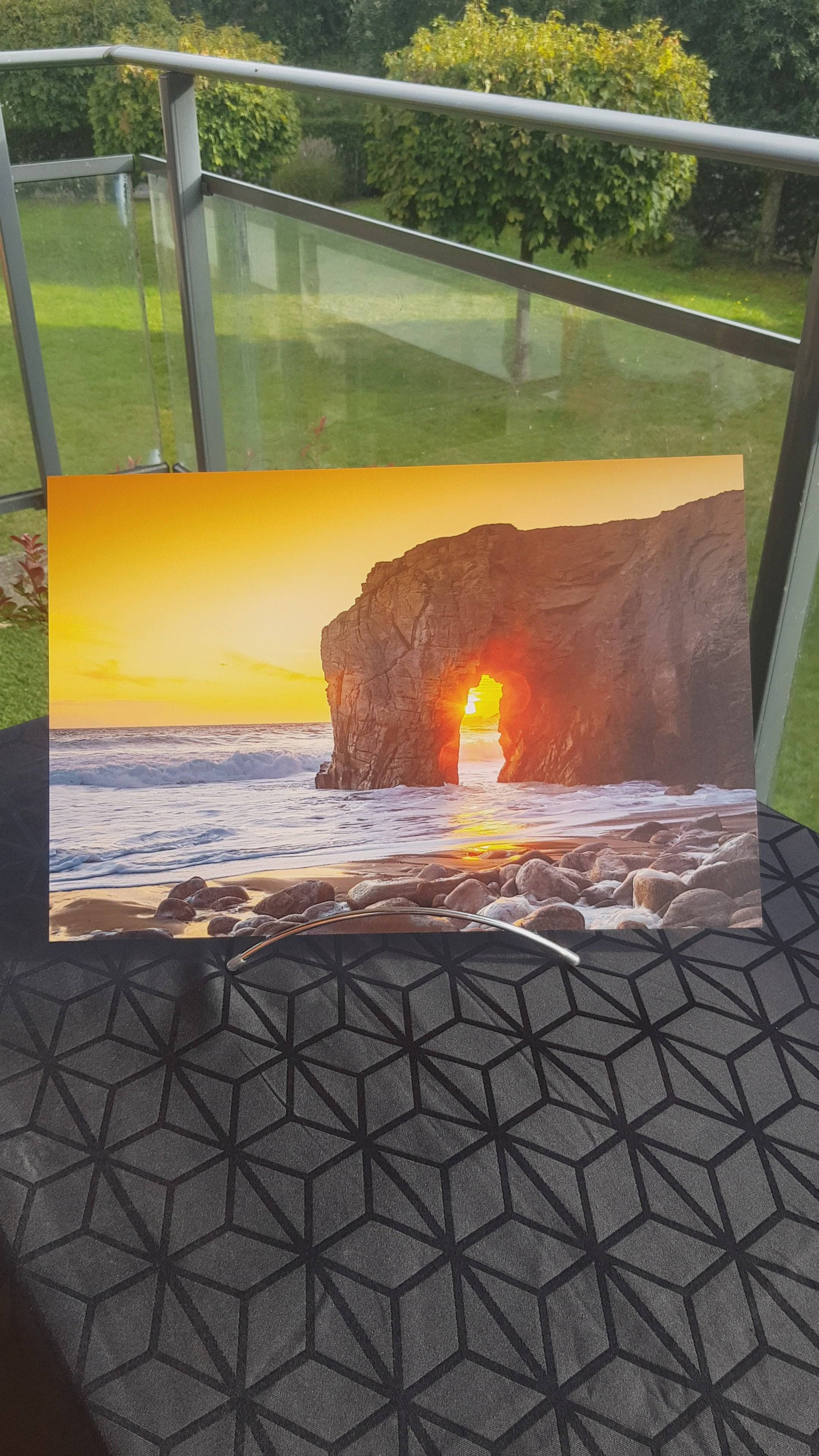 Coucher de soleil sur l'arche de Port-Blanc