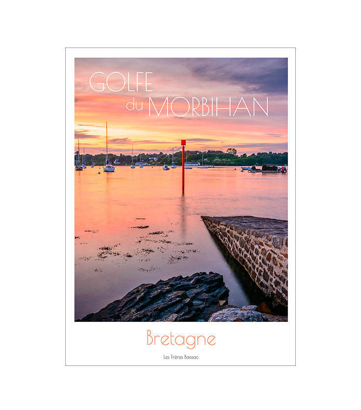 Magnet vertical "Coucher de soleil dans le Golfe du Morbihan"