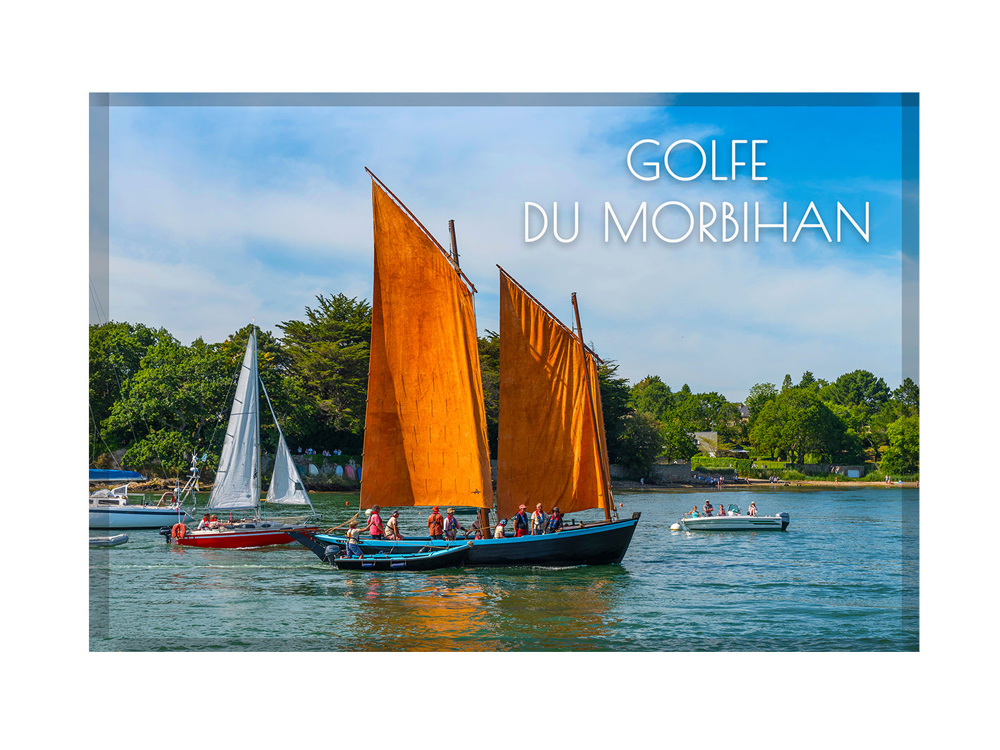 Magnet horizontal "Vieux gréement - Golfe du Morbihan"